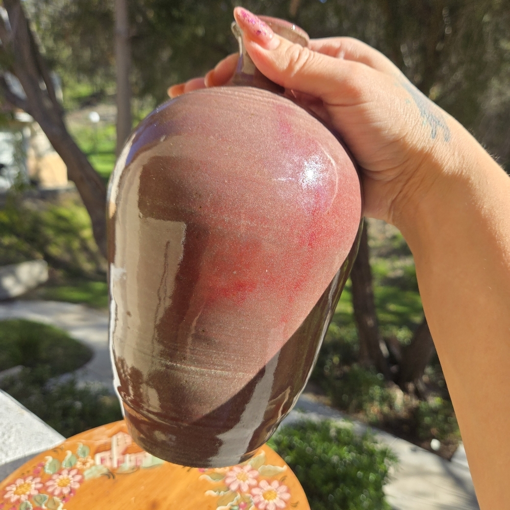 Signed 1993 Quan Sec Studio Pottery Vase Jug Handmade Stoneware Ceramic Art Glaz - Picture 4 of 17